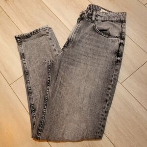 Esprit Women's Cotton High Rise Mom Fit Denim Jeans Size 30 Faded Black Tapered